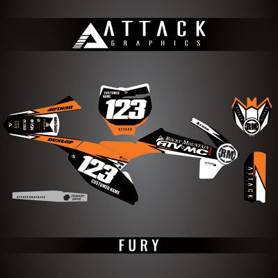 Attack Graphics Custom Fury Complete Bike Graphics Kit#206972-P