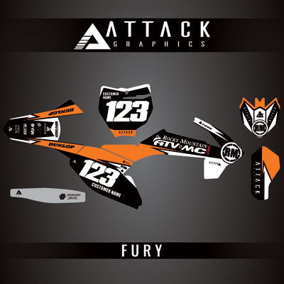 Attack Graphics Custom Fury Complete Bike Graphics Kit#206972-P