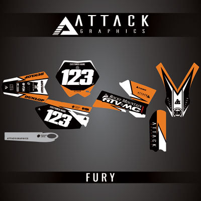 Attack Graphics Custom Fury Complete Bike Graphics Kit#206972-P