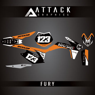 Attack Graphics Custom Fury Complete Bike Graphics Kit#206972-P1