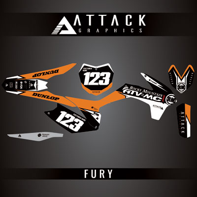 Attack Graphics Custom Fury Complete Bike Graphics Kit#206972-P1