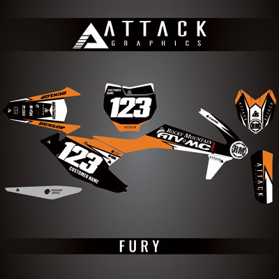 Attack Graphics Custom Fury Complete Bike Graphics Kit#206972-P1