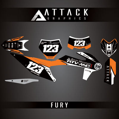 Attack Graphics Custom Fury Complete Bike Graphics Kit#206972-P1