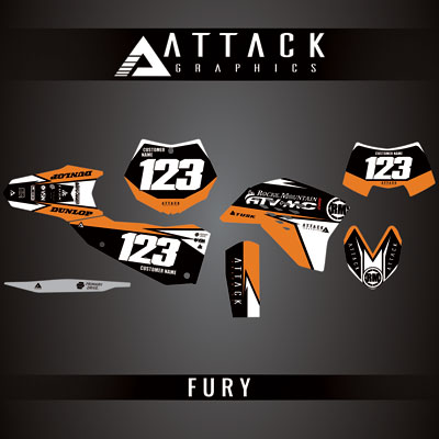 Attack Graphics Custom Fury Complete Bike Graphics Kit#206972-P1