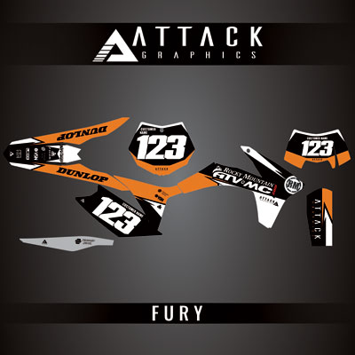 Attack Graphics Custom Fury Complete Bike Graphics Kit#206972-P1