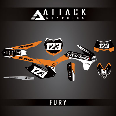 Attack Graphics Custom Fury Complete Bike Graphics Kit#206972-P1