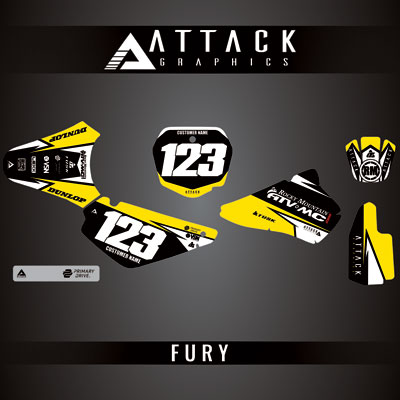 Attack Graphics Custom Fury Complete Bike Graphics Kit#206972-P1
