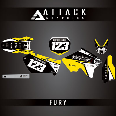 Attack Graphics Custom Fury Complete Bike Graphics Kit#206972-P1