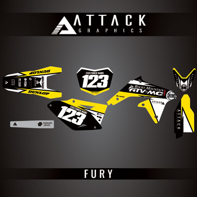 Attack Graphics Custom Fury Complete Bike Graphics Kit#206972-P1