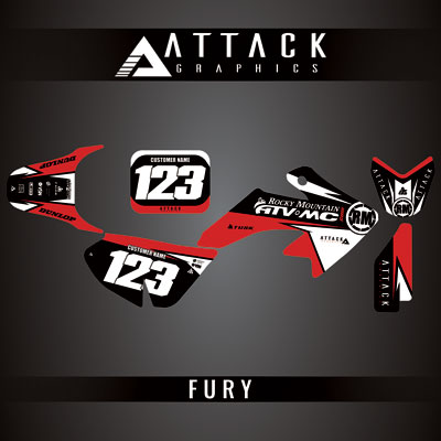 Attack Graphics Custom Fury Complete Bike Graphics Kit#206972-P