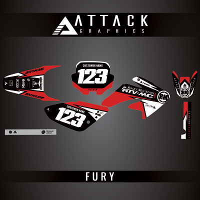 Attack Graphics Custom Fury Complete Bike Graphics Kit#206972-P