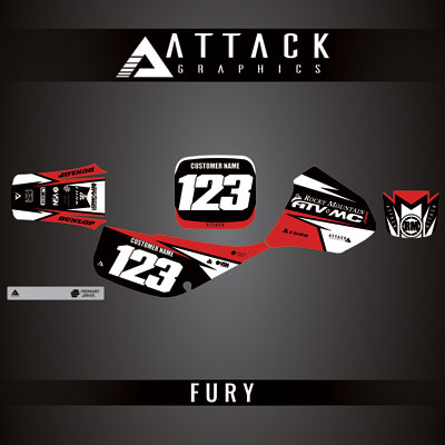 Attack Graphics Custom Fury Complete Bike Graphics Kit#206972-P