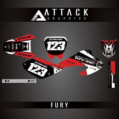 Attack Graphics Custom Fury Complete Bike Graphics Kit#206972-P
