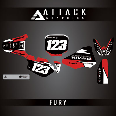 Attack Graphics Custom Fury Complete Bike Graphics Kit#206972-P