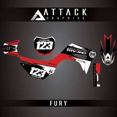 Attack Graphics Custom Fury Complete Bike Graphics Kit#206972-P