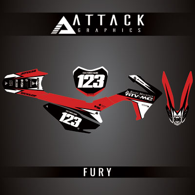 Attack Graphics Custom Fury Complete Bike Graphics Kit#206972-P