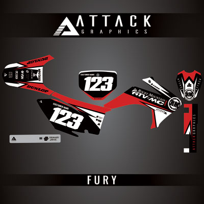 Attack Graphics Custom Fury Complete Bike Graphics Kit#206972-P