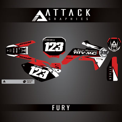 Attack Graphics Custom Fury Complete Bike Graphics Kit#206972-P
