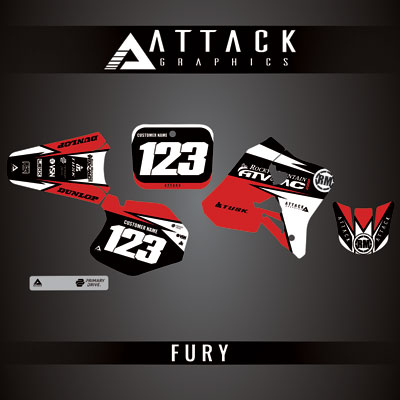 Attack Graphics Custom Fury Complete Bike Graphics Kit#206972-P