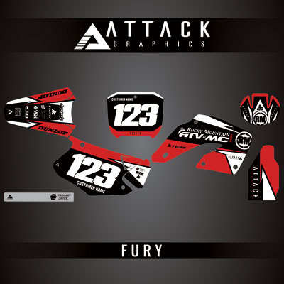Attack Graphics Custom Fury Complete Bike Graphics Kit#206972-P