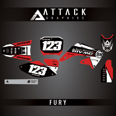 Attack Graphics Custom Fury Complete Bike Graphics Kit#206972-P