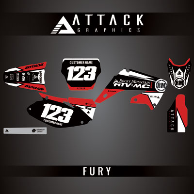 Attack Graphics Custom Fury Complete Bike Graphics Kit#206972-P