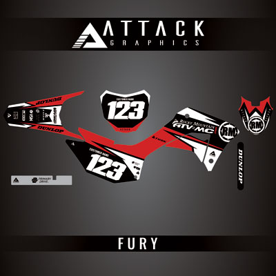 Attack Graphics Custom Fury Complete Bike Graphics Kit#206972-P