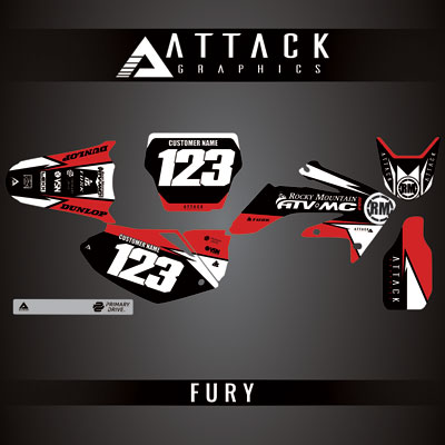 Attack Graphics Custom Fury Complete Bike Graphics Kit#206972-P