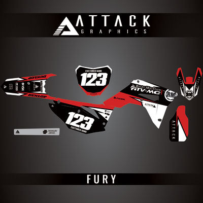 Attack Graphics Custom Fury Complete Bike Graphics Kit#206972-P