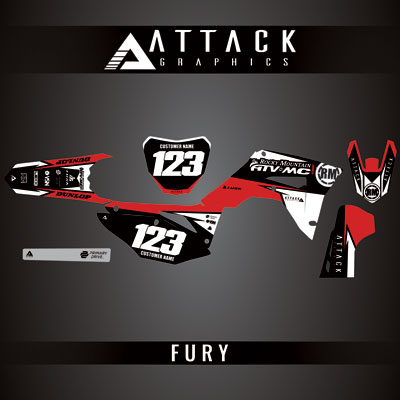 Attack Graphics Custom Fury Complete Bike Graphics Kit#206972-P