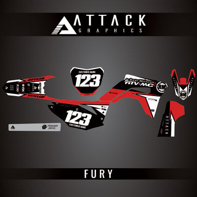 Attack Graphics Custom Fury Complete Bike Graphics Kit#206972-P