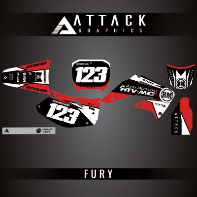 Attack Graphics Custom Fury Complete Bike Graphics Kit#206972-P