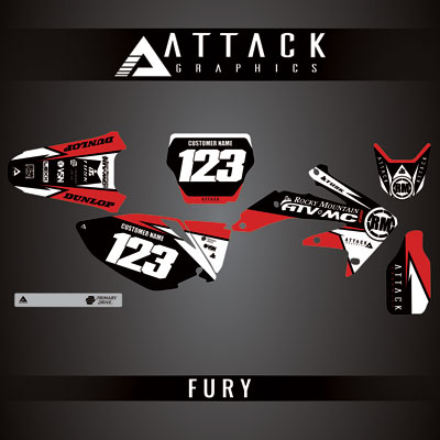 Attack Graphics Custom Fury Complete Bike Graphics Kit#206972-P
