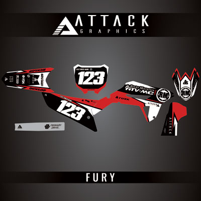 Attack Graphics Custom Fury Complete Bike Graphics Kit#206972-P