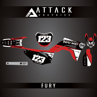 Attack Graphics Custom Fury Complete Bike Graphics Kit#206972-P