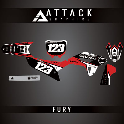 Attack Graphics Custom Fury Complete Bike Graphics Kit#206972-P