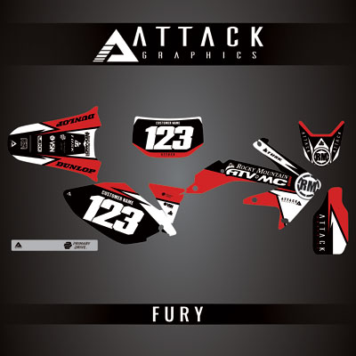 Attack Graphics Custom Fury Complete Bike Graphics Kit#206972-P