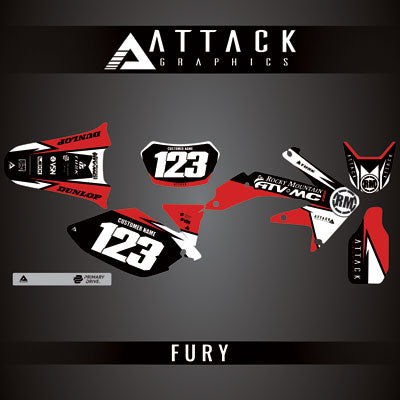 Attack Graphics Custom Fury Complete Bike Graphics Kit#206972-P