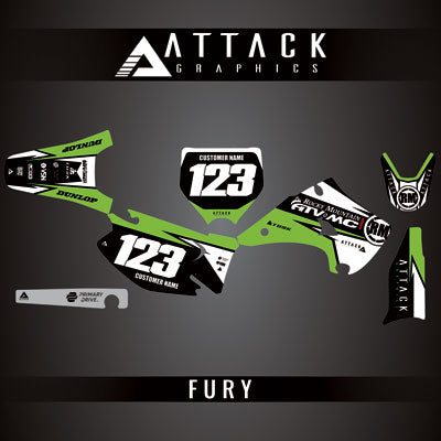 Attack Graphics Custom Fury Complete Bike Graphics Kit#206972-P1