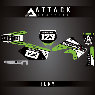 Attack Graphics Custom Fury Complete Bike Graphics Kit#206972-P1