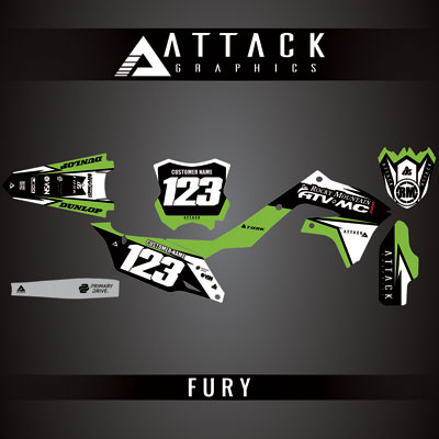 Attack Graphics Custom Fury Complete Bike Graphics Kit#206972-P1