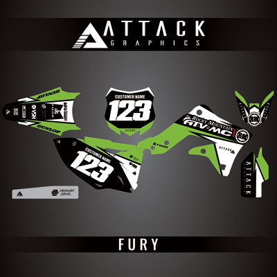 Attack Graphics Custom Fury Complete Bike Graphics Kit#206972-P1