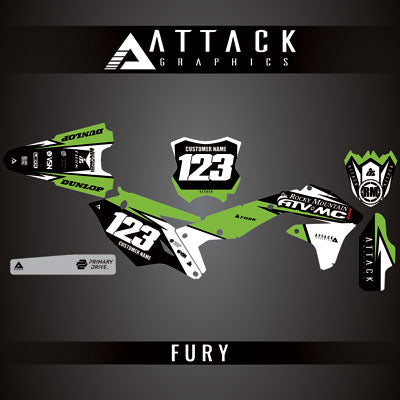Attack Graphics Custom Fury Complete Bike Graphics Kit#206972-P1