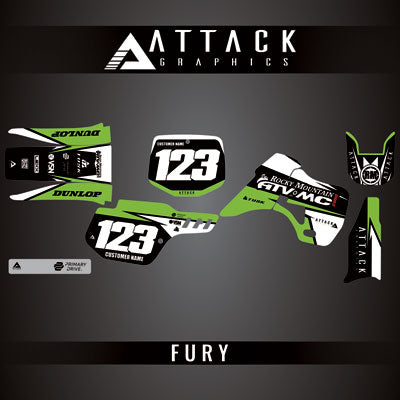 Attack Graphics Custom Fury Complete Bike Graphics Kit#206972-P1