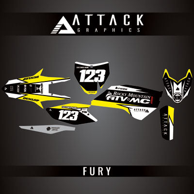 Attack Graphics Custom Fury Complete Bike Graphics Kit#206972-P1