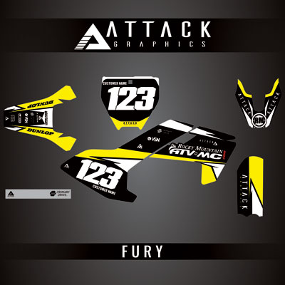 Attack Graphics Custom Fury Complete Bike Graphics Kit#206972-P1