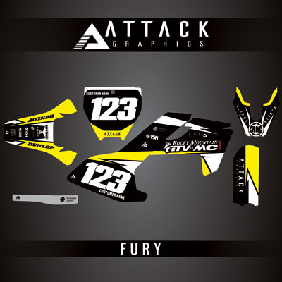 Attack Graphics Custom Fury Complete Bike Graphics Kit#206972-P1