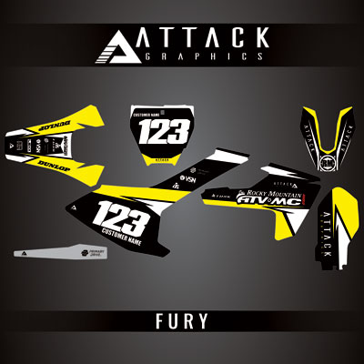 Attack Graphics Custom Fury Complete Bike Graphics Kit#206972-P1