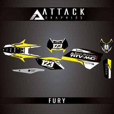 Attack Graphics Custom Fury Complete Bike Graphics Kit#206972-P1