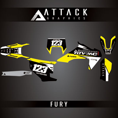 Attack Graphics Custom Fury Complete Bike Graphics Kit#206972-P1